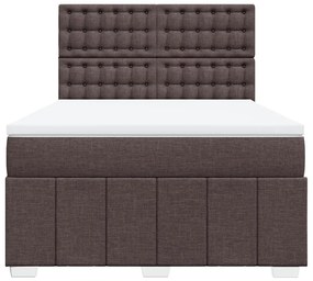 ΚΡΕΒΑΤΙ BOXSPRING ΜΕ ΣΤΡΩΜΑ ΣΚΟΥΡΟ ΚΑΦΕ 140X190 ΕΚ. ΥΦΑΣΜΑΤΙΝΟ 3291680