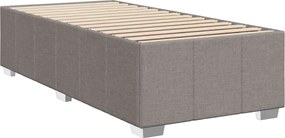 vidaXL Κρεβάτι Boxspring με Στρώμα Taupe 90x190 εκ.Υφασμάτινο