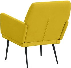 vidaXL Πολυθρόνα Κίτρινη 62x79x79 εκ. Βελούδινη