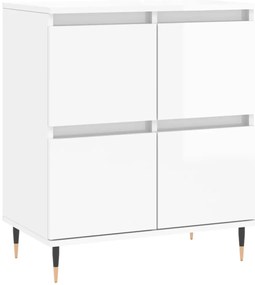 vidaXL Ντουλάπι Γυαλιστερό Λευκό 60x35x70 εκ. από Επεξεργασμένο Ξύλο