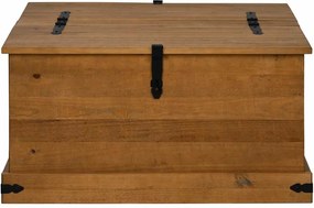 vidaXL Σεντούκι αποθήκευσης HALDEN 91x91x47 cm Ξύλο μασίφ πεύκο