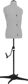 vidaXL Κούκλα Ραπτικής Ρυθμιζόμενη Αντρική Γκρι Μέγεθος 37-45