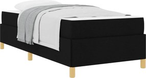 vidaXL Σκελετός Κρεβατιού με στρώμα Μαύρο 100 x 200 cm ύφασμα