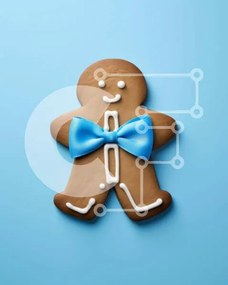 Intra Συλλεκτικό Ξύλινο Παζλ Plywood 4mm - Εορταστικό Gingerbread Man για εορταστικές γιορτές Σε Ξύλινο Κουτί - Διαστάσεις: 10x10 cm – 25 κομμάτια