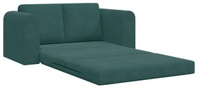 vidaXL Κρεβάτι καναπές Σκούρο πράσινο 148 x 71 x 83 εκ. Βελούδο