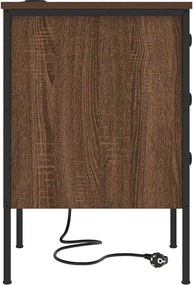 vidaXL Κομοδίνο Καφέ δρυς 42 x 41 x 61 εκ Επεξεργασμένο ξύλο