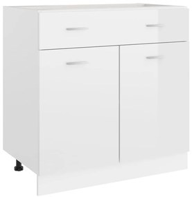 vidaXL Ντουλάπι Νεροχύτη Lyon Γυαλιστερό Λευκό 80x46x81,5εκ.