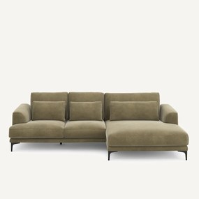 Γωνιακός καναπές XL δεξιός από λινό βελούδο, MARSILE