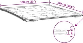 vidaXL Προστατευτικό στρώματος Λευκό 160x220 εκ.