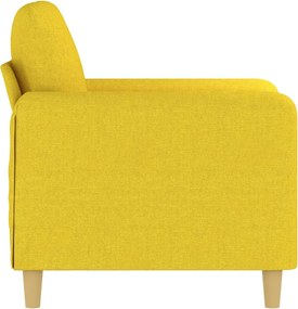 vidaXL Πολυθρόνα Ανοιχτό Κίτρινη 60 εκ. Υφασμάτινη