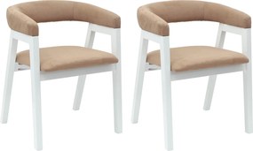 vidaXL Καρέκλες φαγητού 2 pcs Λευκό 54 x 57 x 73 εκ