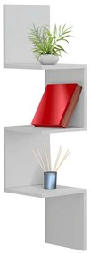 Ραφιέρα Γωνιακή Επιτοίχια Illusion HM8935.12 25x25x105,4cm White Μελαμίνη