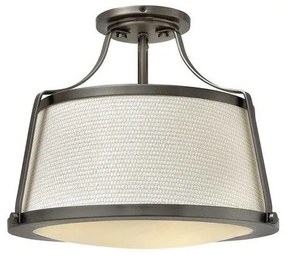 Πλαφονιέρα Φωτιστικό Οροφής 3xE27 Charlotte Elstead Lighting HK-CHARLOTTE-SF-AN Νίκελ Ματ
