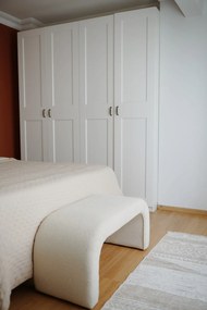 Πουφ Σκαμπό Λευκό NU BENCH 46x106x45