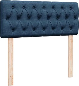 vidaXL Κρεβάτι Boxspring με Στρώμα Μπλε 120x200 εκ. Υφασμάτινο