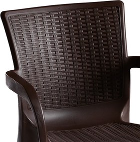 Πολυθρόνα Festive pakoworld PP σκούρο καφέ