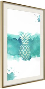 Αφίσα - Pastel Pineapple - 20x30 - Χρυσό - Με πασπαρτού