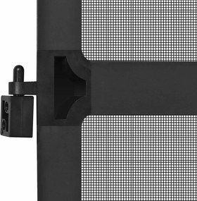 vidaXL Ανοιγόμενη Οθόνη Εντόμων Ανθρακί και Μαύρο 120 x 240 cm