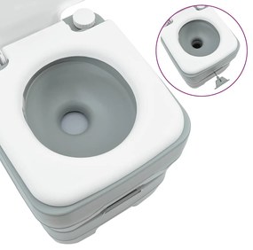 vidaXL Τουαλέτα Κάμπινγκ Γκρι 41.5 x 36.5 x 42 εκ. Πλαστικό
