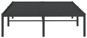 vidaXL Πλαίσιο Κρεβατιού Μαύρο 120 x 200 εκ. Μεταλλικό