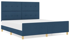 vidaXL Κρεβάτι Μπλε 180x200 εκ Υφάσματος
