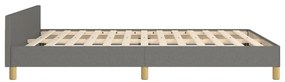 vidaXL Σκελετός Κρεβατιού Χωρίς Στρώμα Γκρι 140x200 εκ.Υφασμάτινο