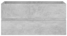 vidaXL Ντουλάπι Νιπτήρα Γκρι Σκυροδέματος 90x38,5x45εκ. από Επεξ. Ξύλο