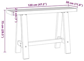 ΤΡΑΠΕΖΙ ΚΟΝΣΟΛΑΣ NOAIN ΜΕ ΠΟΔΙΑ ΣΧΗΜΑΤΟΣ Α 120X30X75 CM 4100036