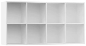 Ραφιέρα/Βιβλιοθήκη Λευκή 66 x 30 x 130 εκ. από Μοριοσανίδα - Λευκό