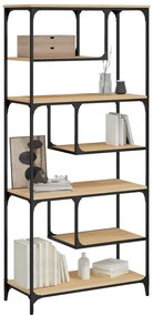 vidaXL Βιβλιοθήκη Sonoma Δρυς 81x36x176 εκ. από Επεξεργασμένο Ξύλο