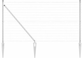 vidaXL Τεντώτο με στήριγμα Ασημί 1 x 10 m Ατσάλι