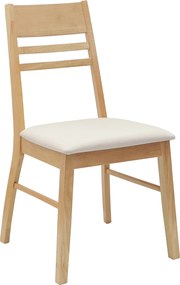vidaXL Καρέκλες φαγητού 2 pcs Φυσικό 43 x 54 x 89 εκ.