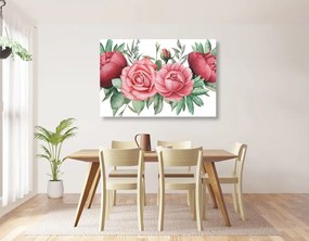 Εικόνα γοητευτικού συνδυασμού λουλουδιών και φύλλων - 120x80