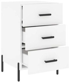 vidaXL Κομοδίνο Λευκό 40 x 40 x 66 εκ. από Επεξεργασμένο Ξύλο