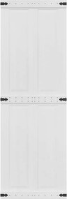 vidaXL Πόρτα αχυρώνα CORONA 70 x 210 cm Μασίφ Ξύλο Πεύκου Λευκό