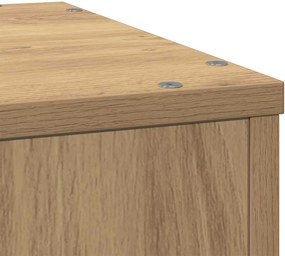 vidaXL Βάσεις Φυτών Αρτισιανή Δρυς 33x33x100 εκ. Επεξ. Ξύλο