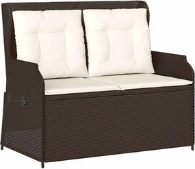 vidaXL Παγκάκι κήπου Καφέ συνθετικό ρατάν