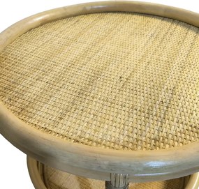 Βοηθητικό τραπέζι Moody PE rattan φυσικό Φ55x51εκ