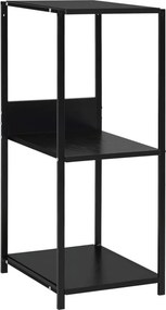 vidaXL Ραφιέρα Ίσια Μικρή Μαύρη 33,5x39,6x79,7 εκ. Επεξ. Ξύλο