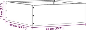 vidaXL Περίγραμμα γκαζόν 40 x 40 x 13 cm Ατσάλι Λαδί