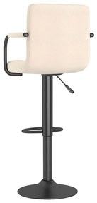 vidaXL Σκαμπό Μπαρ 2 τεμ. Κρεμ Υφασμάτινα