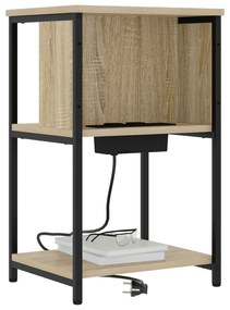vidaXL Κομοδίνο Sonoma Δρυς 38 x 31 x 61 εκ Επεξεργασμένο ξύλο