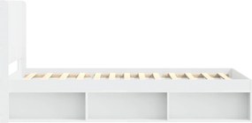 vidaXL Καλάθι με αποθήκη και κεφαλάρι Λευκό 90 x 190 cm