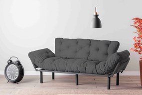 Τριθέσιος Καναπές Κρεβάτι Γκρι NITTA 70x185x85