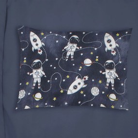 Μαξιλαροθήκη Παιδική Galaxy Travel 90 Blue DimCol 35X45 100% Cotton Flannel