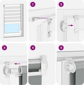 vidaXL Ζέβρα τυφλή μπεζ μάρμαρο Πλάτος υφάσματος 85,9 εκ. Πολυεστέρας