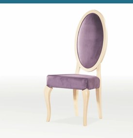 Ξύλινη καρέκλα Cled μπεζ-μωβ 116x47,5x44,5x45cm, FAN1234