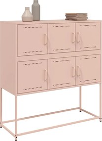 vidaXL Ντουλάπι Ροζ 100,5x39x107 εκ. Ατσάλινο