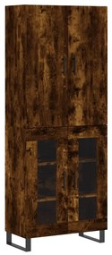 vidaXL Ντουλάπι Καπνιστή Δρυς 69,5x34x180 εκ. από Επεξεργασμένο Ξύλο