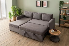 Corner Sofa-Bed Kado - Grey Grey